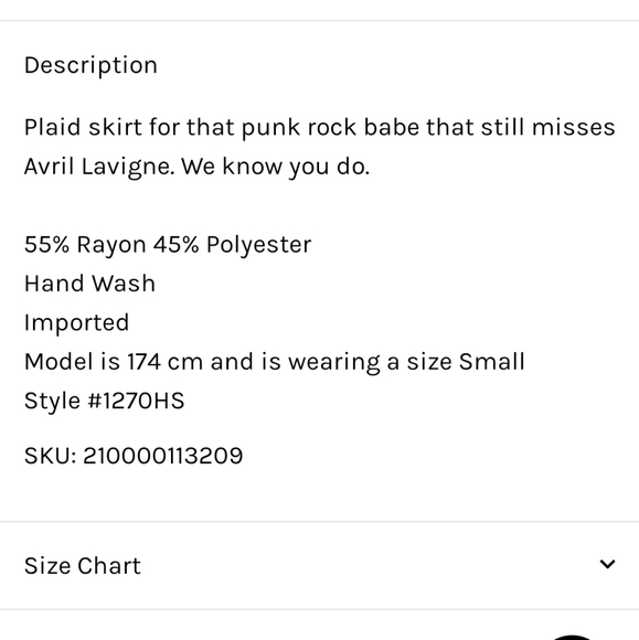 NWT HONEY SUCKLE | PLAID GREEN freaky friday SKIRT - Picture 6 of 6